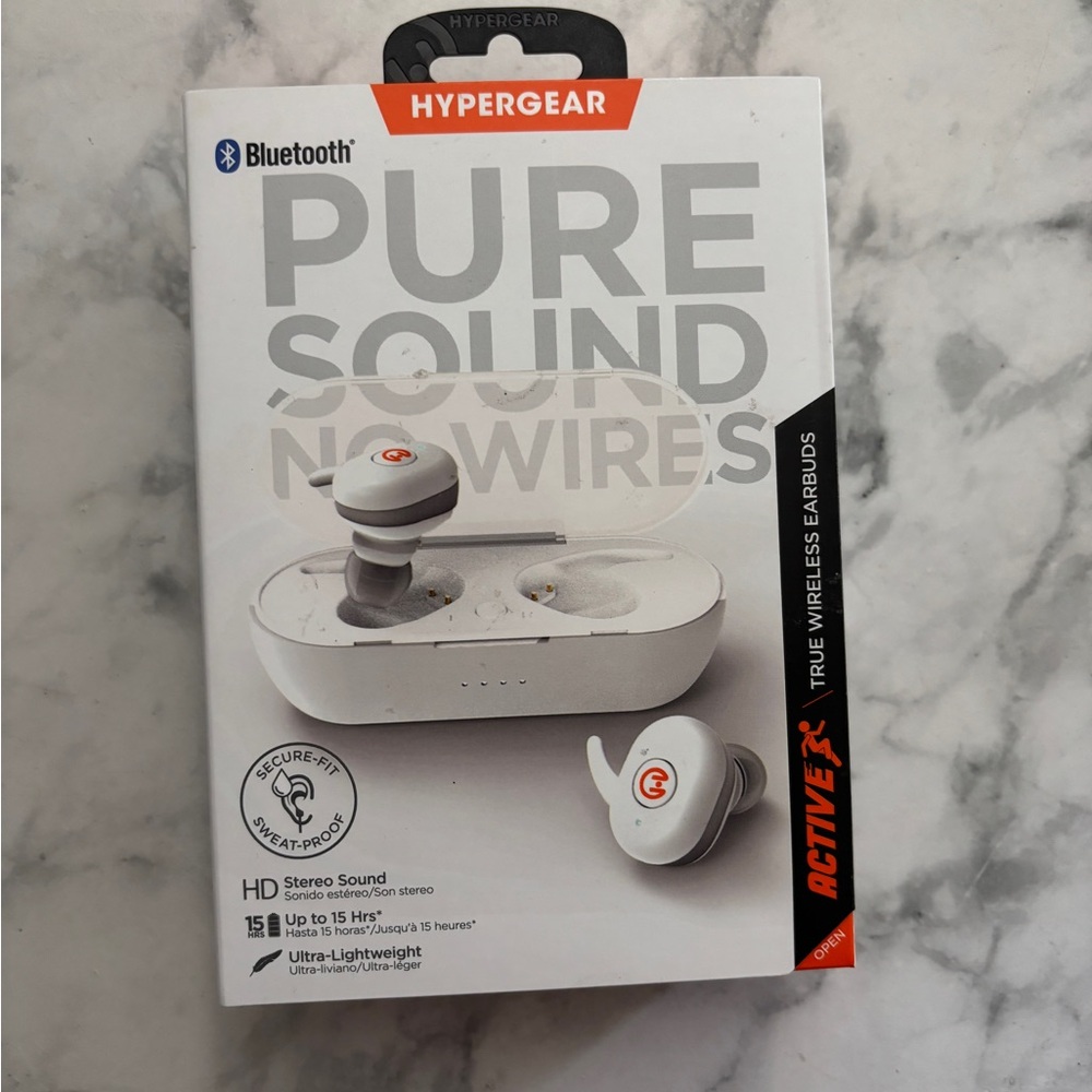 White True Dynamic Surround Sound BT Wireless Earbuds with Charging Case